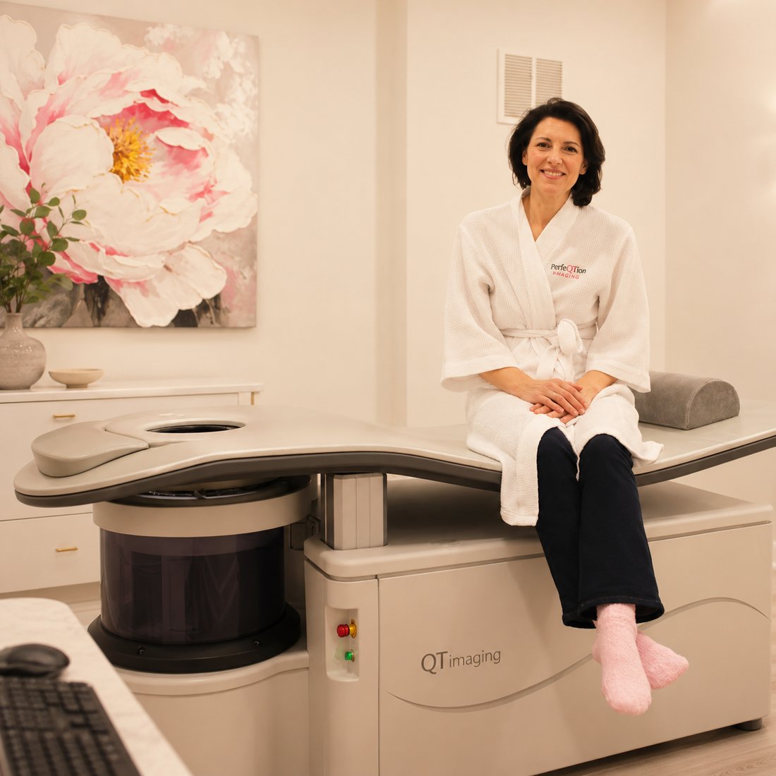 The QT imaging table: no compression, no radiation, warm water
